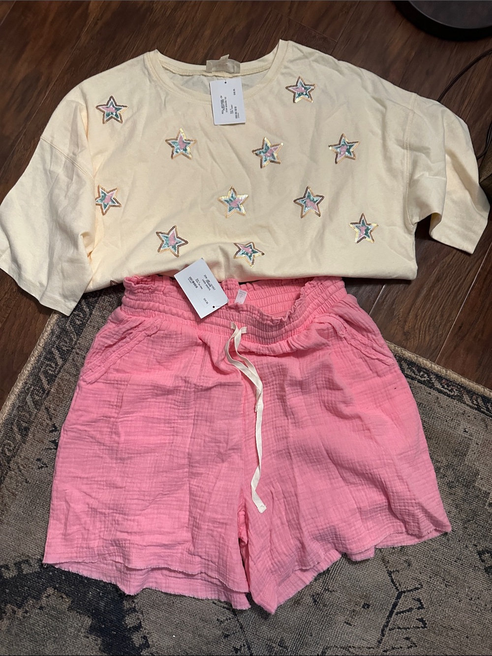 Zenana Outfitters Pink Drawstring Lounge Shorts